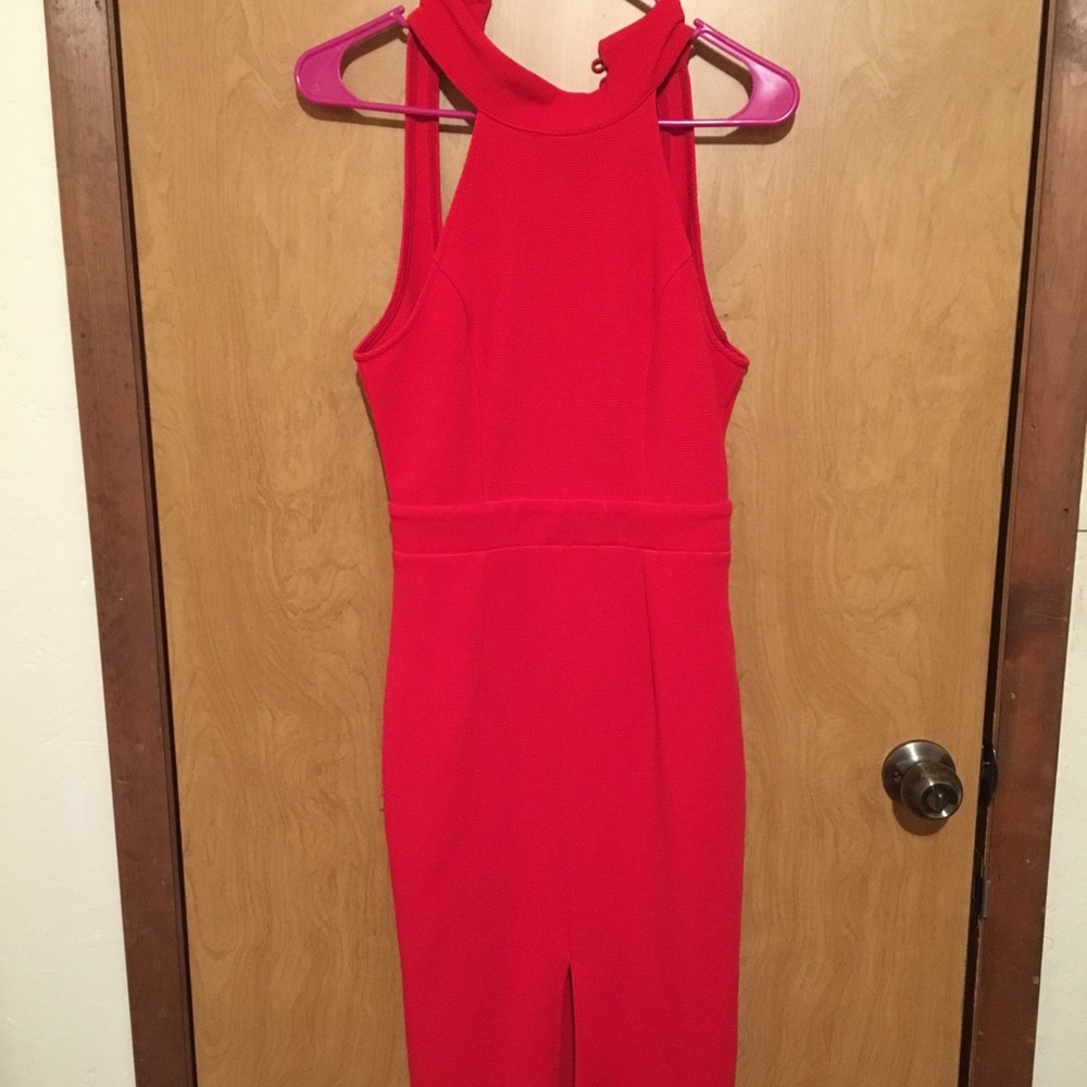 Red Cut out Body Con dress